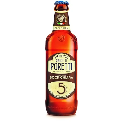 Birrificio Angelo Poretti Birra 5 Luppoli Bock Chiara, 15 Bottiglie da 66 cl