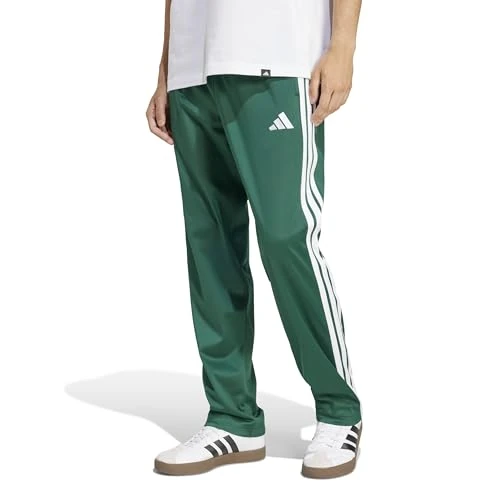 Adidas Men's 3 STRIIPES Tricot Open Hem Trackpants, Collegiate Green, S