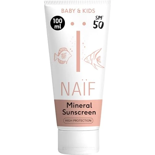 Oferta limitada: Naïf Protector Solar Mineral para Bebés y Niños – FPS 50, fragancia suave, crema sin octocrileno, protección UVA/UVB, resistente al agua, dermatológicamente probado, sin microplásticos – 100 ml de 18.05 € a 18.05 € (ahorro 0.00%)