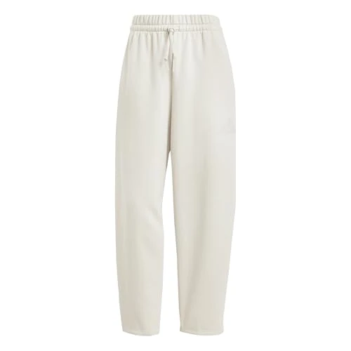 Offre limitée : Adidas Damen Essentials Contemporary Logo Fleece Barrel Pants, Wonder Alumina, L de 55.00 € à 40.93 € (26% de remise)