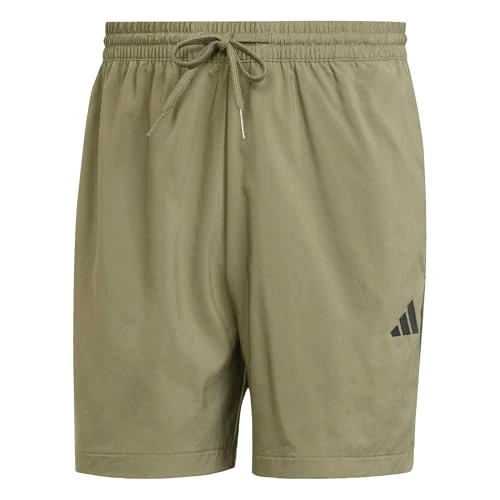Offre limitée : adidas Homme Essentials Small Logo Chelsea Shorts, Olive Strata/Black, S de 27.95 € à 27.95 € (0.00% de remise)