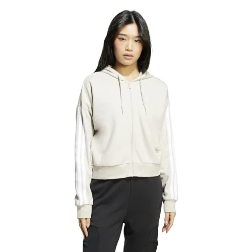 Offerta a tempo: adidas Women Felpa con Cappuccio Essentials 3-Stripes French Terry Full-Zip - 28.04% da 52.79 € a 37.99 €