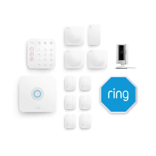 Offerta a tempo: Kit Ring Alarm XL + videocamera interna (Indoor Camera 2ª gen) con sirena per esterno | Sistema per la sicurezza della tua casa con abbonamento Ring Home (venduto separatamente) — 33% da 581,90 € a 389,99 €
