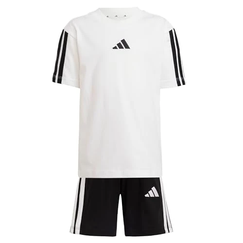 Offerta a tempo: adidas Unisex - Bambini ESSENTIALS T-SHIRT SET, white/black, 7-8 Years - 36% da 35.00 € a 22.49 €
