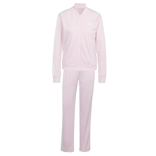 adidas Women's ESSENTIALS 3-STRIPES TRACKSUIT, clear pink, S