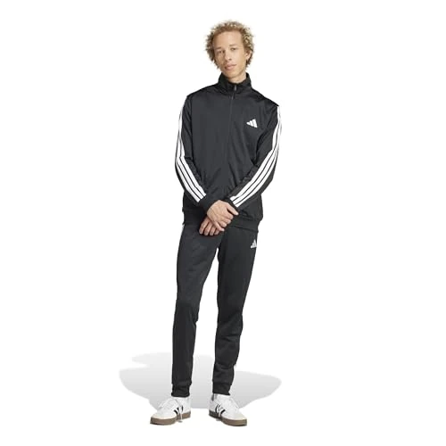 Offerta a tempo: adidas Uomo Sportswear Basic 3 Stripes Tricot Tracksuit, Tuta da Allenamento, Multicolore (Nero), XXL - 37% da 75.00 € a 46.99 €