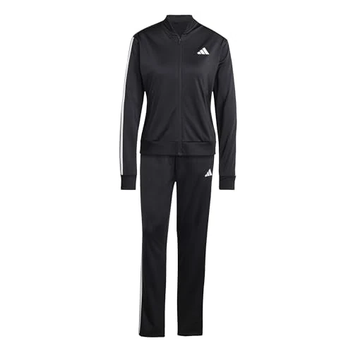 adidas Women's ESSENTIALS 3-STRIPES TRACKSUIT, Black, XS