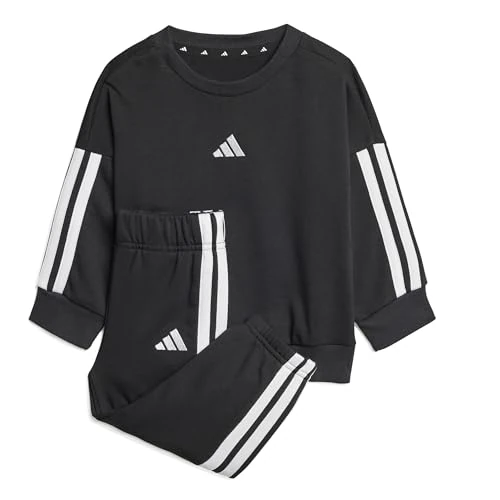 Offerta a tempo: adidas Unisex - Bimbi 0-24 Essentials Jogger Track Suit, black/white, 12-18 Months - 36% da 40.00 € a 25.49 €