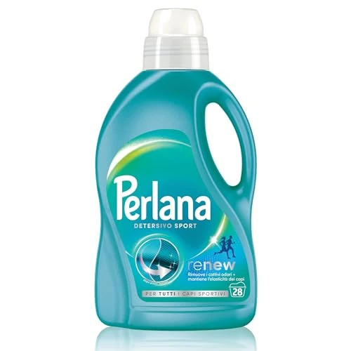 Offerta a tempo: Perlana Detersivo Sport (28 lavaggi), Detersivo lavatrice liquido per tutti i capi sportivi, Detersivo capi sportivi per rimuovere i cattivi odori e mantenere l'elasticità - 30% da 5.99 € a 4.19 €