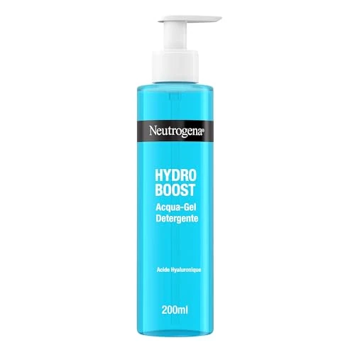 Offre limitee: Neutrogena, Gel Nettoyant Hydro Boost Aqua (Flacon-Pompe de 200 ml) – Nettoyant pour Le Visage à L’Acide Hyaluronique et Glycérine – Gel Hydratant pour Éliminer les Impuretés et Le Maquillage de 5.86 EUR a 3.99 EUR (economie 32%)