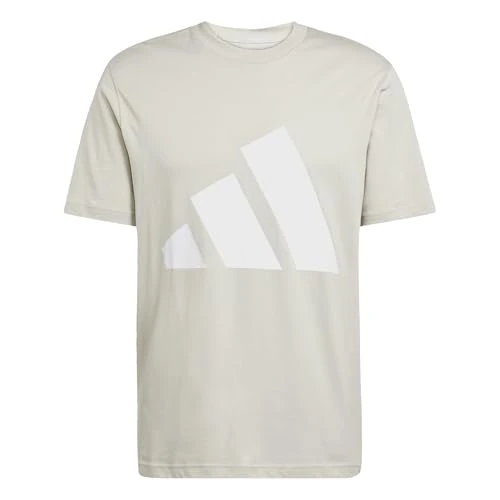 adidas Uomo Essentials Big Logo Single Jersey tee, Wonder Alumina/White, M