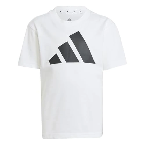 adidas Unisex niños ESSENTIALS BIG LOGO T-SHIRT, white/black, 4-5 Years