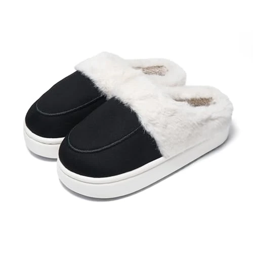 Tijdelijke aanbieding: JOMIX Winterpantoffels voor dames, gevoerd, warm, harig, Zwart, 38/39 EU van 20.95 € naar 20.95 € (0.00% korting)