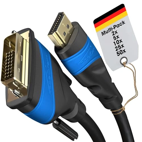 Offerta a tempo: KabelDirekt – 10x Cavo adattatore HDMI-DVI – 10x3m - 0.00% da 66.18 € a 66.18 €