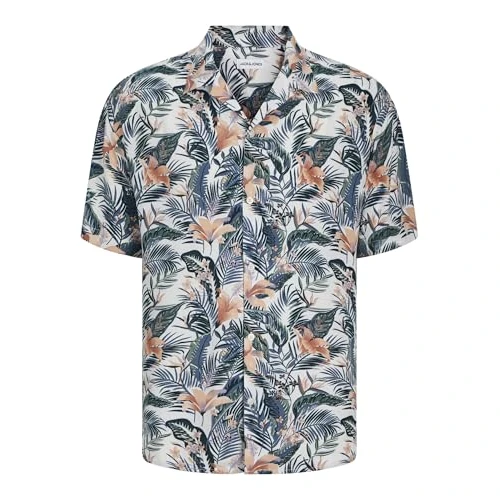Offerta a tempo: Jack & Jones Jjejeff Tropical AOP Resort Maglietta SS SN Camicia a Maniche Corte Uomo - 67.18% da 21.88 € a 7.18 €