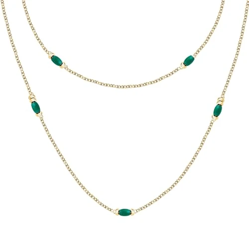 Zeitlich begrenztes Angebot: MORELLATO Damen-Halskette aus Stahl, Länge 90 cm, Perlen, Kollektion Colori Summer, Stahl, FARBE STONE von 53.10 € auf 53.10 € (0.00% Rabatt)