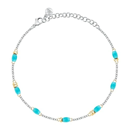 Oferta limitada: MORELLATO Tobillera para Mujer en Acero y Piedras de Ágata de Colores, Colección SUMMER COLORS - SAXQ19 de 35.10 € a 35.10 € (ahorro 0.00%)