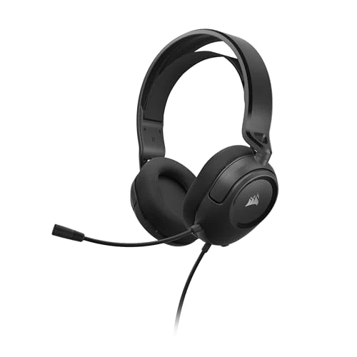 Corsair HS35 v2 Multi-Plateforme Filaire Casque Gaming – Microphone Flexible et Omnidirectionnel – Connectivité Universelle Jack 3,5 mm – PC, Mac, PS5, PS4, Xbox, Nintendo Switch, Mobil – Carbone