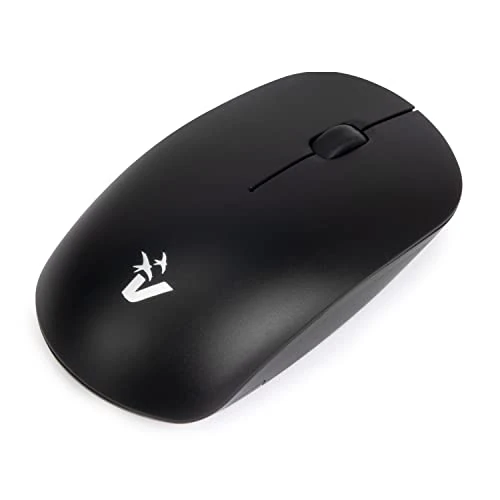 VulTech MW-09N Kabellose Maus, wiederaufladbar, leise mit klick, Ultra-leise, 1600 DPI, 3 Tasten, USB 2.4 GHz, Typ-C, Nano-Empfänger, kompatibel mit PC, Laptop und Mac