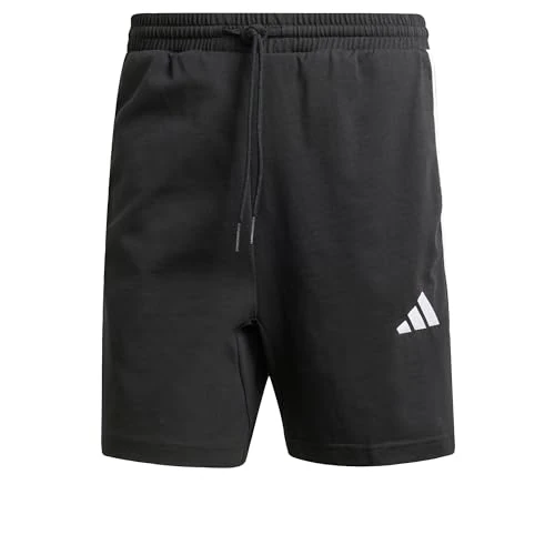 Offerta a tempo: adidas Uomo Essential Three Stripes Single Jersey Short 7In Shorts, Black/White, XL - 41% da 35.00 € a 20.49 €