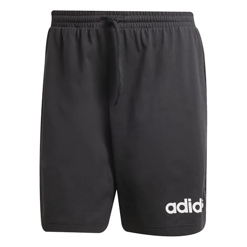 Offerta a tempo: adidas Uomo Essentials Linear Single Jersey Short Shorts, Black/White, S - 40% da 33.00 € a 19.80 €