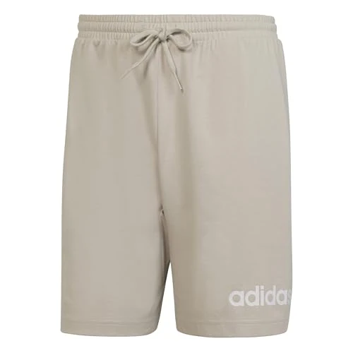 Tijdelijke aanbieding: adidas heren Essentials Linear Single Jersey Short Shorts, wonder alumina/white, S van 33.00 € naar 26.51 € (20% korting)