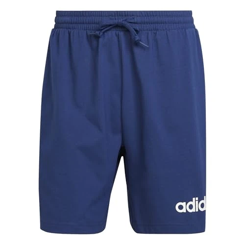 adidas Hombre ESSENTIALS LINEAR SINGLE JERSEY SHORT, dark blue/white, M