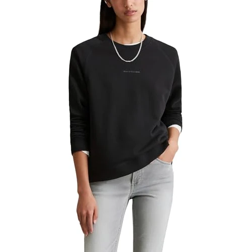 Oferta limitowana: Marc OPolo Denim damska bluza z bawełny organicznej Relaxed Fit, czarny, L z 202.29 zł na 202.29 zł (oszczędź 0.00%)