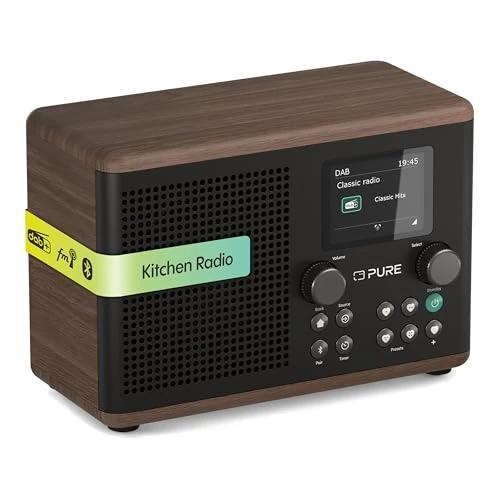 Beperkte aanbieding: Pure Classic H4 digitale keukenradio (Dab+/FM, Bluetooth, USB, AUX, keukentimer, alarm), zwart koffie/walnoot van 81.29 EUR naar 81.29 EUR (besparing 0%)