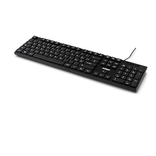 Offerta a tempo: Nilox NXKBIT000012 Tastiera USB, Leggera e Compatta con Layout Italiano, Anti-usura, Cavo 1,5 metri, Tastiera Nera Compatibile con Windows, Linux e Mac - 0.00% da 9.99 € a 9.99 €