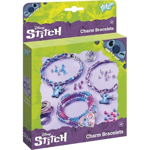TM ESSENTIALS Stitch - Braccialetti con ciondoli e diverse possibilità per creare il tuo braccialetto, Mittelgroße, Plastica, Nessuna pietra preziosa