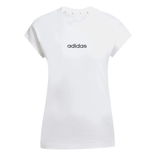 Oferta limitada: adidas Mujer Essentials Linear Cotton Shirt, White/Black, XXL de 20.00 € a 12.99 € (ahorro 35%)