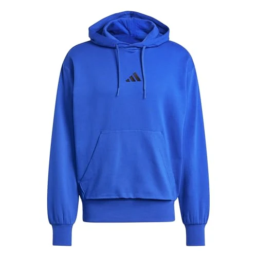 adidas Heren ESSENTIALS FEELCOZY FLEECE HOODIE, team royal blue/black, XS