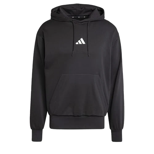 Oferta limitada: adidas Uomo Essentials FEELCOZY Fleece Hoodie, Black/White, XXL de 50.00 € a 33.99 € (ahorro 32%)