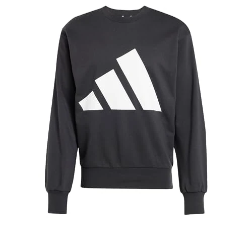 Offre limitée : adidas Homme Essentials BIG Logo French Terry Sweatshirt, Black/White, S de 50.00 € à 37.35 € (25% de remise)