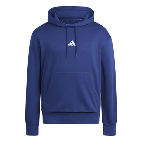 Adidas Homme Essentials FEELCOZY Fleece Hoodie, Dark Blue/White, S