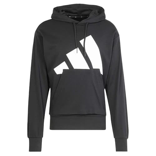 Offerta a tempo: adidas Homme Essentials Big Logo French Terry Hoodie, Black/White, XL - 33% da 55.00 € a 36.99 €