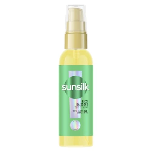 Offerta a tempo: Sunsilk Olio Styling, Linea Ricci da Sogno, Olio per Capelli Ricci, per Ricci Senza Effetto Crespo, Texture Ultra-leggera, con Olio di Macadamia, Collagene e Biotina, 75ml - 35% da 5.99 € a 3.89 €