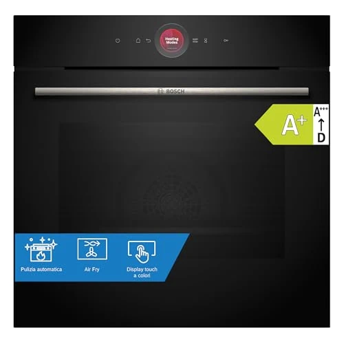 Oferta limitada: Bosch HBG7721B2 Serie 8 - Horno empotrable inteligente, 60 x 60 cm, fabricado en Alemania, color negro, autolimpieza, pirólisis e hidrólisis, Air Fry, programas automáticos, aire caliente 3D, pantalla de 1009.39 € a 430.87 € (ahorro 57.31