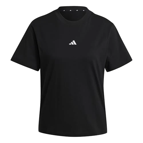 Oferta limitada: Adidas Donna Essentials Small Logo Cotton T-Shirt, Black/White, XS de 25.00 EUR a 10.80 EUR (ahorro 57%)