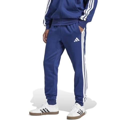 Offerta a tempo: adidas Uomo Essential Three Stripes Fleece Pants, Dark Blue/White, XL - 38% da 40.19 € a 24.99 €