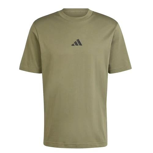 Offre limitée : Adidas Herren Essentials Small Logo Single Jersey Tee, Olive strata/Black, XXL de 25.00 € à 25.00 € (0.00% de remise)