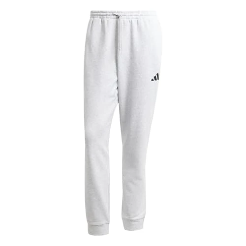 adidas Hombre ESSENTIALS FEELCOZY FLEECE PANT, light grey heather/black, S