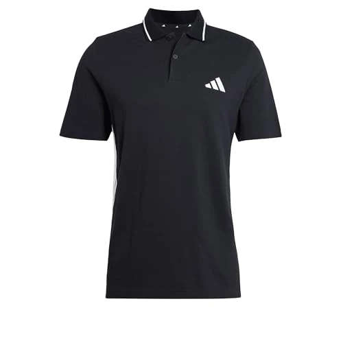 Limited-time offer: adidas Men's Essential Three Stripes Pique Polo Shirt, Black/White, M from 33.00 £ to 33.00 £ (save 0.00%)