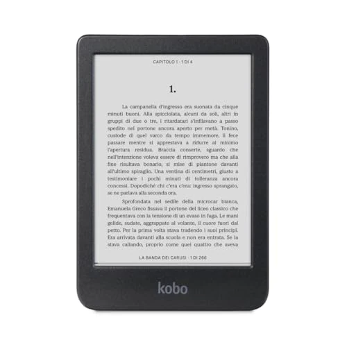 Offerta a tempo: Kobo Clara BW | eReader | Display antiriflesso HD in bianco e nero E Ink Carta 1300 da 6” | Modalità Scura| I Audiolibri | Impermeabile | Nero - 21% da 149.99 € a 119.00 €