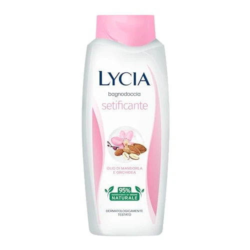 Offerta a tempo: Lycia, Bagnoschiuma Setificante con Olio di Mandorla e Orchidea per una Pelle Morbida, Liscia e Vellutata come la Seta, Profumo Dolce e Delicato, Ingredienti di Origine Naturale, 750 ml - 24% da 2.48 € a 1.89 €