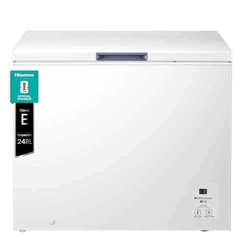 Hisense MCF248E Vrieskast, horizontaal, 248 liter, stil, 40 dB, wit, vrijstaand, BxDxH 96,3 x 63 x 84,7 cm