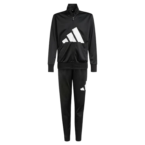 Beperkte aanbieding: adidas Unisex niños ESSENTIALS BIG LOGO CLIMACOOL TRACKSUIT, black/white, 7-8 Years van 50.00 EUR naar 31.99 EUR (besparing 36%)