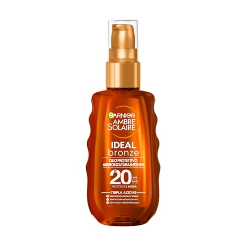 Oferta limitowana: Garnier Olejek ochronny do brązowania w sprayu, ochrona mediów SPF 20+, intensywna złota opalenizna, skóra chroniona i pocałowana przez słońce, wodoodporna, ambre solaire, idealny brąz, 150 ml z 90.06 zł na 90.06 zł (oszczędź 0.00%)