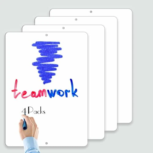 Ashoaza 4 Aluminium tableau blanc, tableaux effaçable, wallboard, petit tableau blanc effacablede Réunion, Listes de Courses, tableau mural enfant, 25.4x17.8 cm